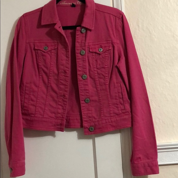 fuchsia jean jacket